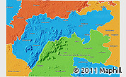 Political 3D Map of North Arcot (Ambedkar)
