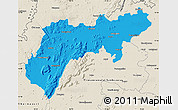 Political Map of North Arcot (Ambedkar), shaded relief outside