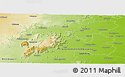 Physical Panoramic Map of North Arcot (Ambedkar)