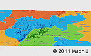 Political Panoramic Map of North Arcot (Ambedkar)