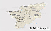 Shaded Relief Panoramic Map of Tamil Nadu, cropped outside