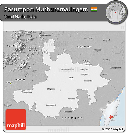 Gray 3D Map of Pasumpon Muthuramalingam