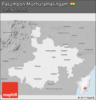 Gray 3D Map of Pasumpon Muthuramalingam