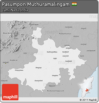 Gray 3D Map of Pasumpon Muthuramalingam