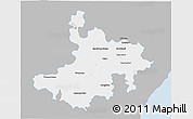 Gray 3D Map of Pasumpon Muthuramalingam, single color outside