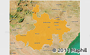 Political 3D Map of Pasumpon Muthuramalingam, satellite outside