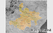 Satellite 3D Map of Pasumpon Muthuramalingam, desaturated