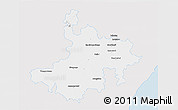 Silver Style 3D Map of Pasumpon Muthuramalingam, single color outside