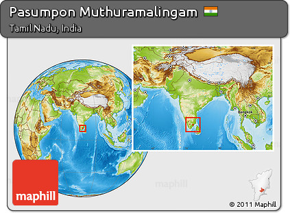 Physical Location Map of Pasumpon Muthuramalingam, within the entire country