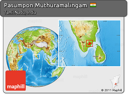 Physical Location Map of Pasumpon Muthuramalingam