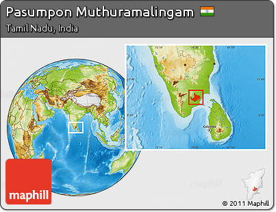 Physical Location Map of Pasumpon Muthuramalingam