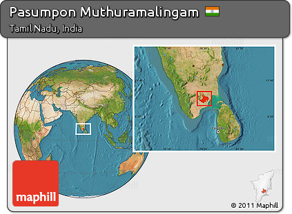 Satellite Location Map of Pasumpon Muthuramalingam