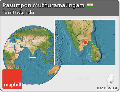 Satellite Location Map of Pasumpon Muthuramalingam