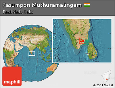 Satellite Location Map of Pasumpon Muthuramalingam