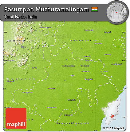 Physical Map of Pasumpon Muthuramalingam