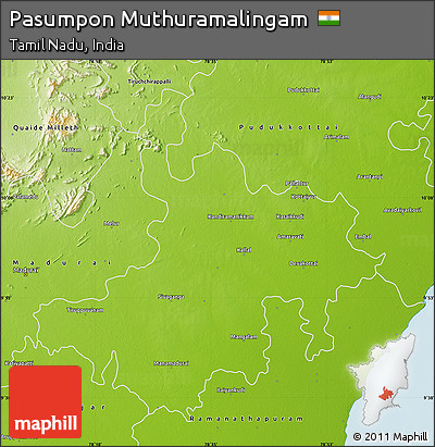 Physical Map of Pasumpon Muthuramalingam