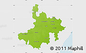 Physical Map of Pasumpon Muthuramalingam, single color outside