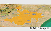 Political Panoramic Map of Pasumpon Muthuramalingam, satellite outside