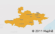 Political Panoramic Map of Pasumpon Muthuramalingam, single color outside