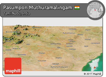 Satellite Panoramic Map of Pasumpon Muthuramalingam