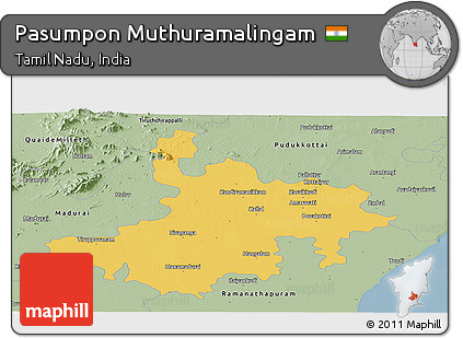 Savanna Style Panoramic Map of Pasumpon Muthuramalingam