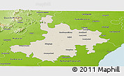 Shaded Relief Panoramic Map of Pasumpon Muthuramalingam, physical outside