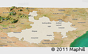 Shaded Relief Panoramic Map of Pasumpon Muthuramalingam, satellite outside