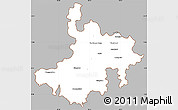 Gray Simple Map of Pasumpon Muthuramalingam, cropped outside