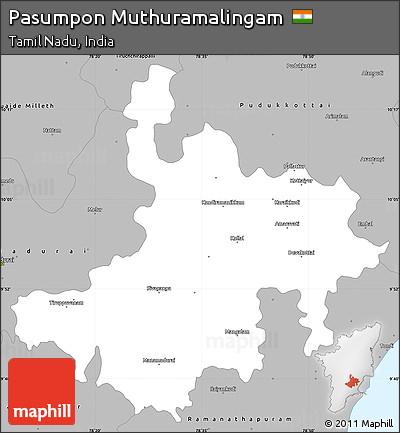 Gray Simple Map of Pasumpon Muthuramalingam