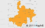 Political Simple Map of Pasumpon Muthuramalingam, single color outside, borders and labels