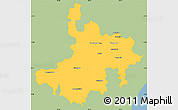 Savanna Style Simple Map of Pasumpon Muthuramalingam, single color outside