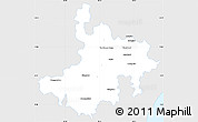 Silver Style Simple Map of Pasumpon Muthuramalingam, single color outside