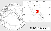 Blank Location Map of Pudukkottai