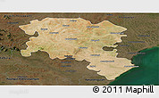 Satellite Panoramic Map of Pudukkottai, darken