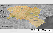 Satellite Panoramic Map of Pudukkottai, desaturated