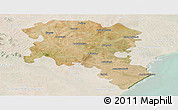 Satellite Panoramic Map of Pudukkottai, lighten
