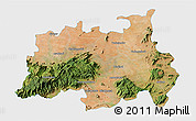 Satellite 3D Map of Quaide Milleth, single color outside