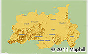 Savanna Style 3D Map of Quaide Milleth, single color outside