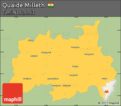 Savanna Style Simple Map of Quaide Milleth, single color outside