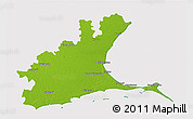 Physical 3D Map of Ramanathapuram, cropped outside
