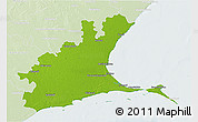 Physical 3D Map of Ramanathapuram, lighten