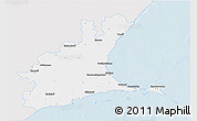 Silver Style 3D Map of Ramanathapuram, single color outside