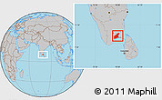 Gray Location Map of Ramanathapuram