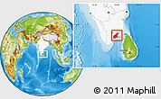 Physical Location Map of Ramanathapuram, highlighted country