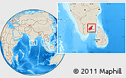 Shaded Relief Location Map of Ramanathapuram