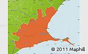 Political Map of Ramanathapuram, physical outside