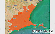 Political Map of Ramanathapuram, satellite outside