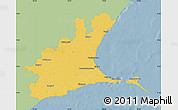 Savanna Style Map of Ramanathapuram, single color outside