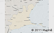 Shaded Relief Map of Ramanathapuram, semi-desaturated
