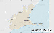 Shaded Relief Map of Ramanathapuram, single color outside